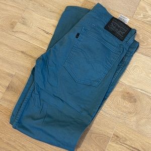 Levi’s Mens Teal Khakis, Size 32 x 30, 511s